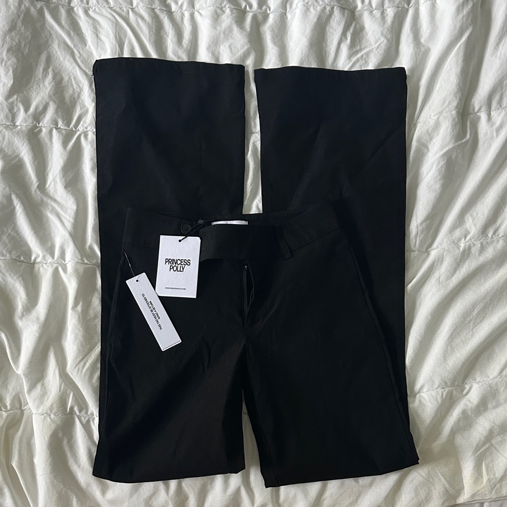 Princess Polly Kinkirk flared black pants